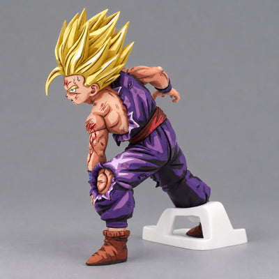 Hand-Painted Dragon Ball Super Saiyan Gohan Battle-Damaged Figure Repaint — side
