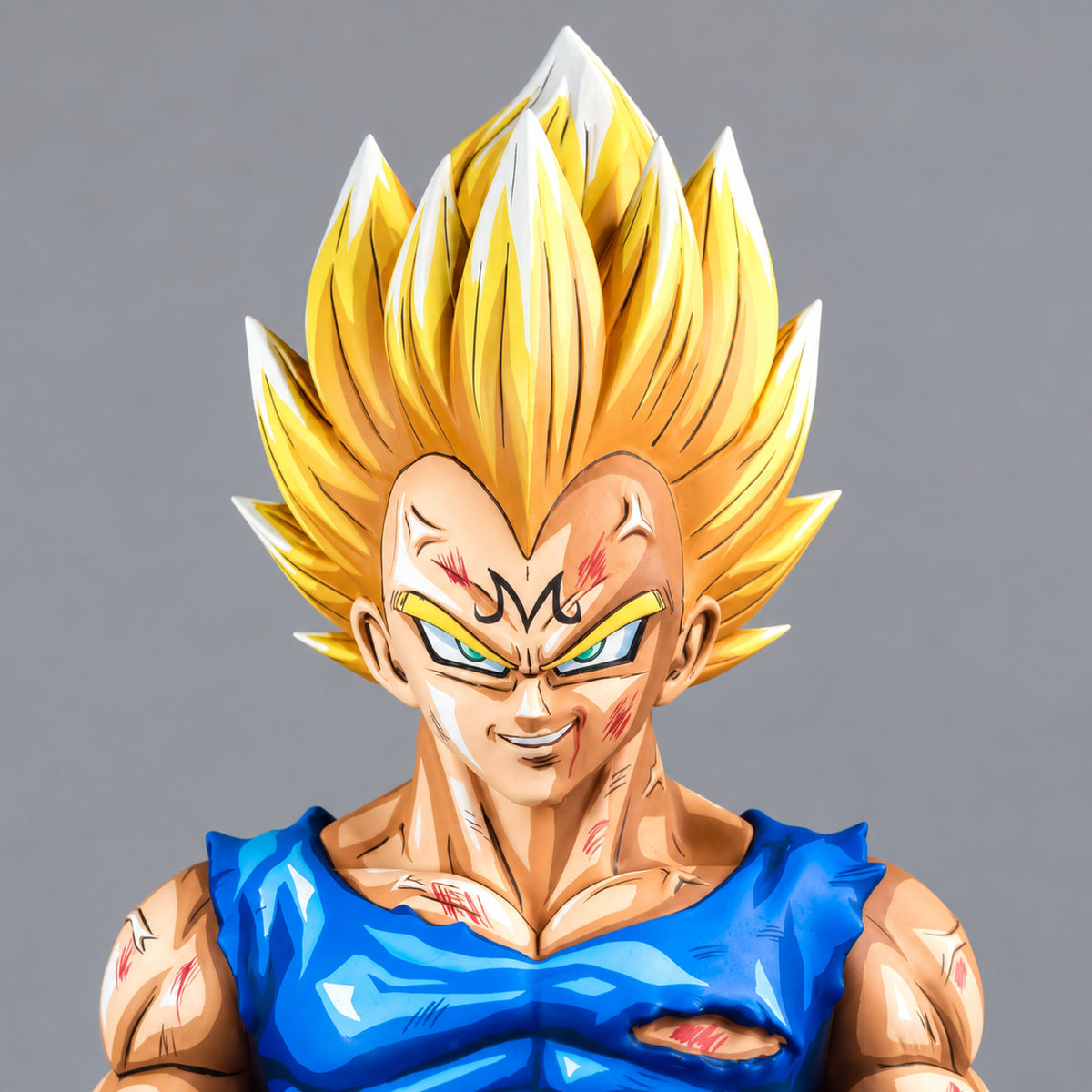3D Printed Dragon Ball SSJ2 Majin Vegeta Figure Repaint — head