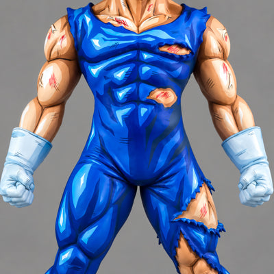 3D Printed Dragon Ball SSJ2 Majin Vegeta Figure Repaint — body