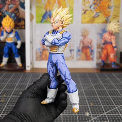 Dragon Ball Ichiban Vegeta Figure Repaint — painted figure in a miniature painting workshop