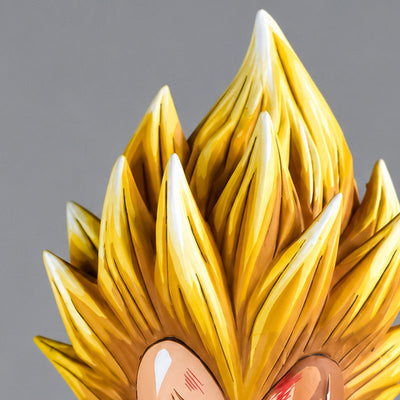 Dragon Ball Z Grandista Nero Vegeta Figure Repaint — close-up of hair sculpt and painted highlights