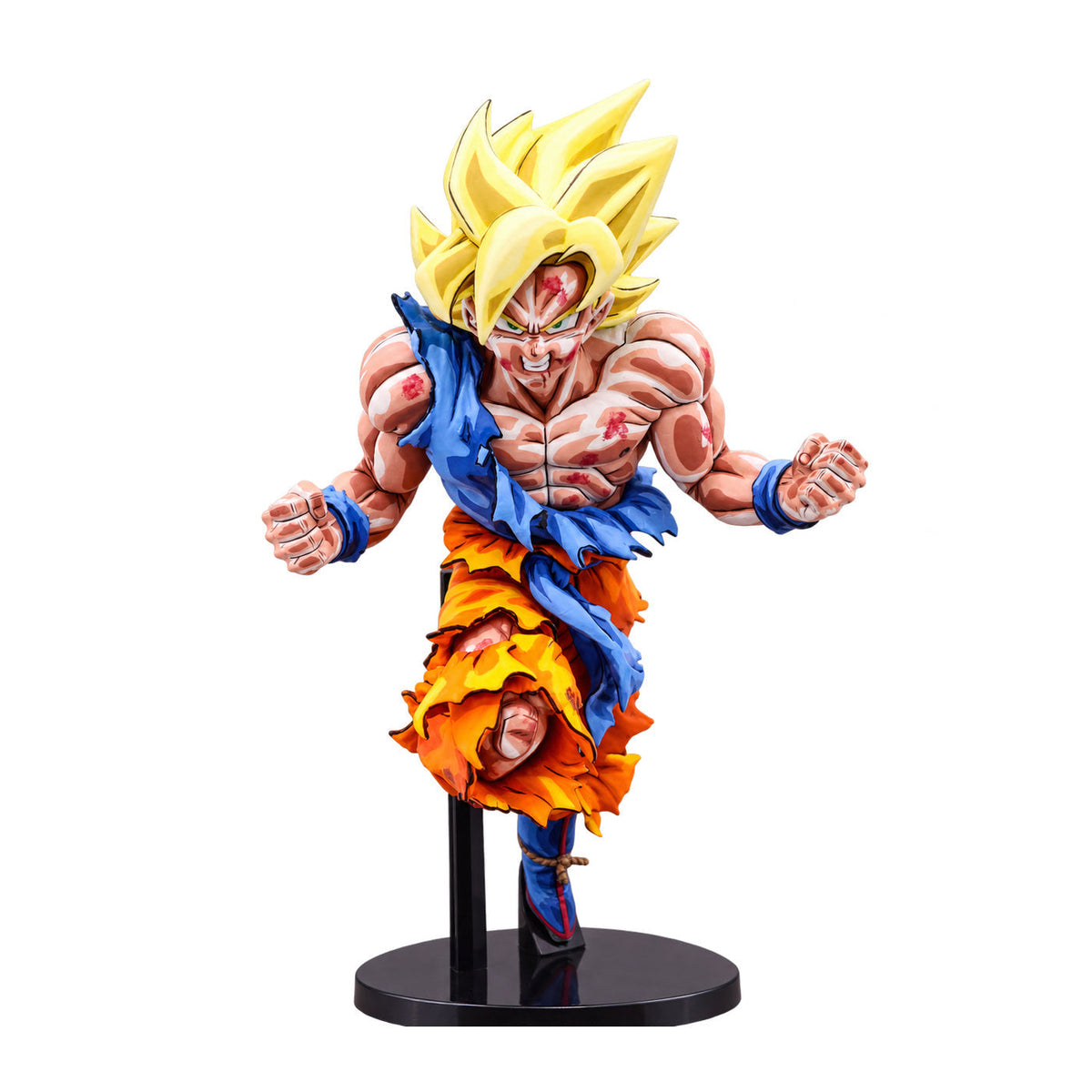 Super Saiyan Son Goku Jump 50th Anniversary Figure Repaint — Full figure on white background