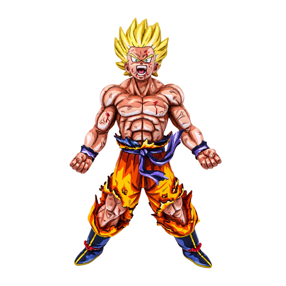 Dragon Ball Z Blood Of Saiyans Son Goku Figure Repaint — Full figure on white background