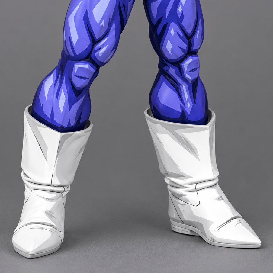 Anime Style Dragon Ball Z SSJ2 Vegeta Figure Repaint — Purple trouser legs and complete white boots