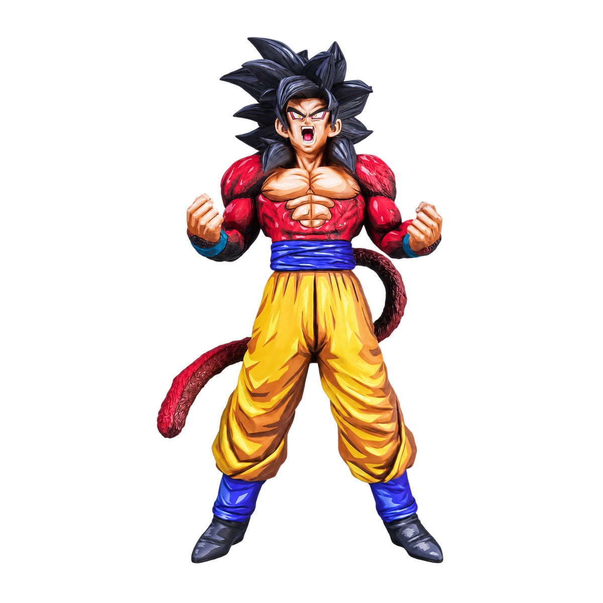 Dragon Ball GT Super Saiyan 4 Son Goku Figure Repaint — Full figure on white background