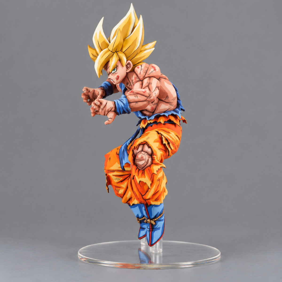 Dragon Ball Super SSJ Son Goku Figure Repaint — Actual side or three-quarter view