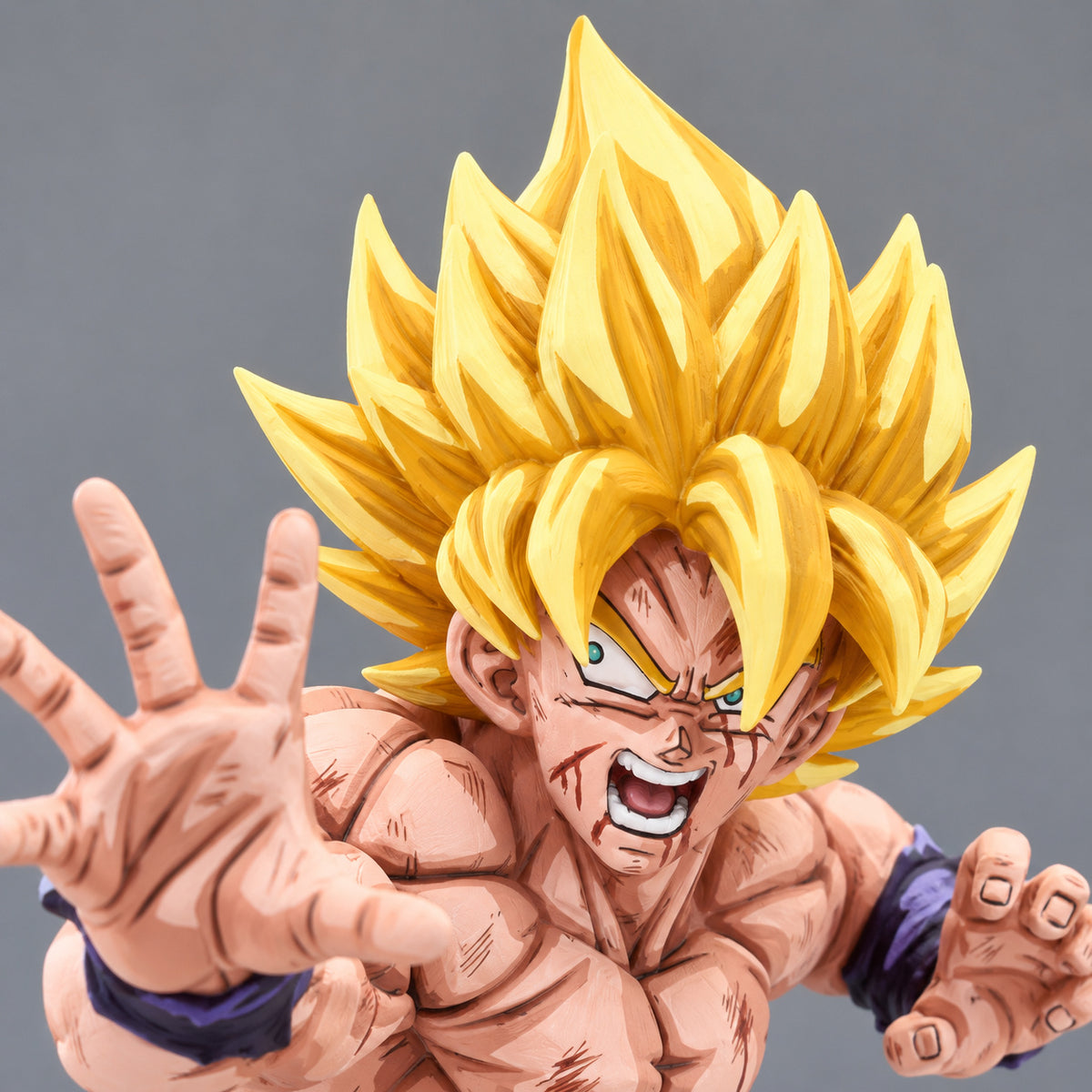 Dragon Ball Son Goku Tenkaichi Budokai Figure Repaint — Head and hair portrait