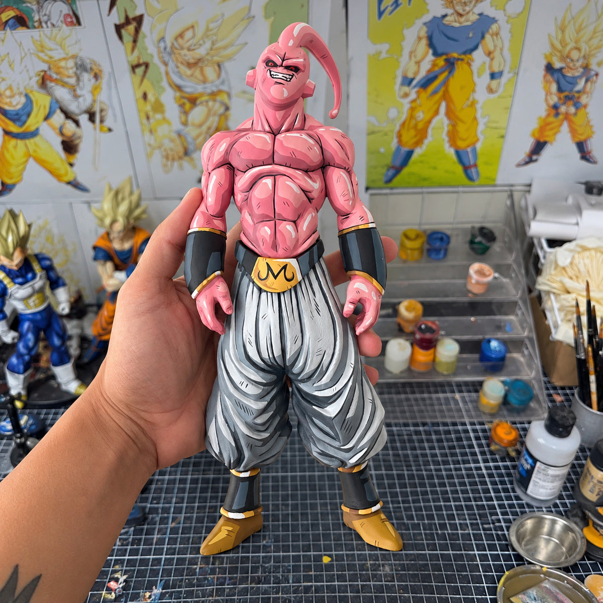Dragon Ball VS Omnibus Beast Majin Buu Figure Repaint — Figure in painting workshop