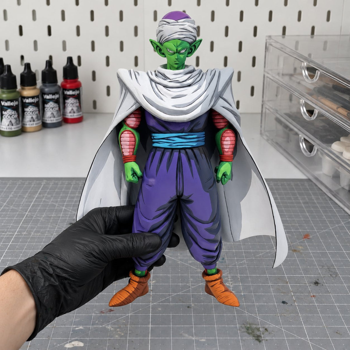 Anime Style Dragon Ball Z Junior Piccolo Figure Repaint — Figure in painting workshop