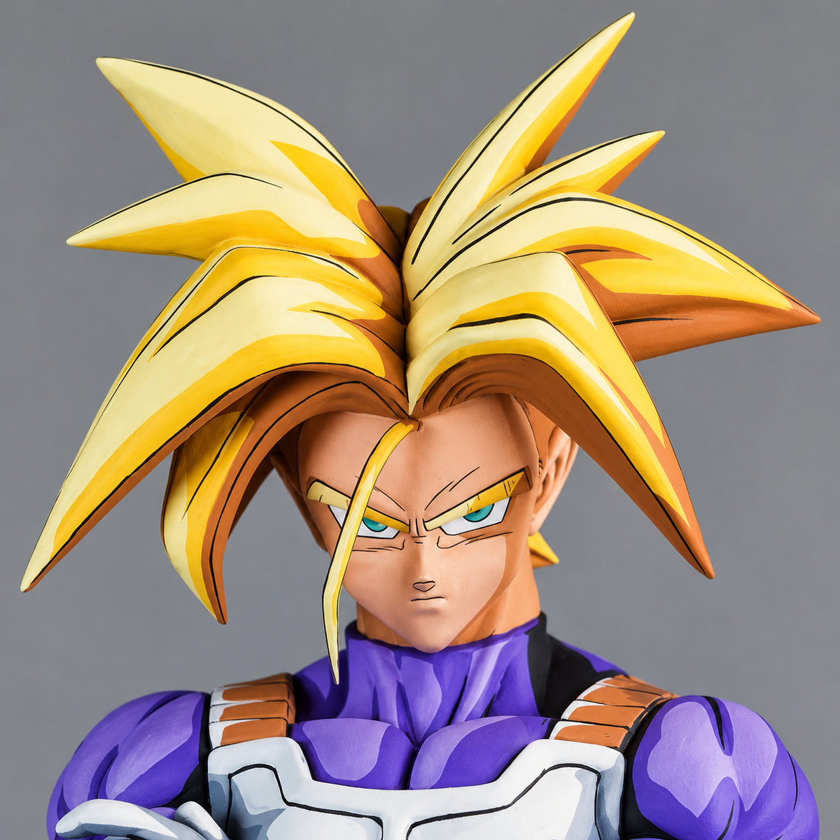 Comic Colour Dragon Ball Z Future Trunks SSJ Figure Repaint — Head and face detail