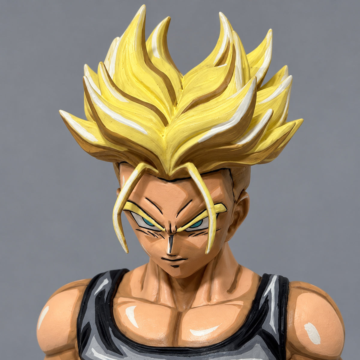 Dragon Ball Super Saiyan Trunks Figure Repaint — Head and face detail