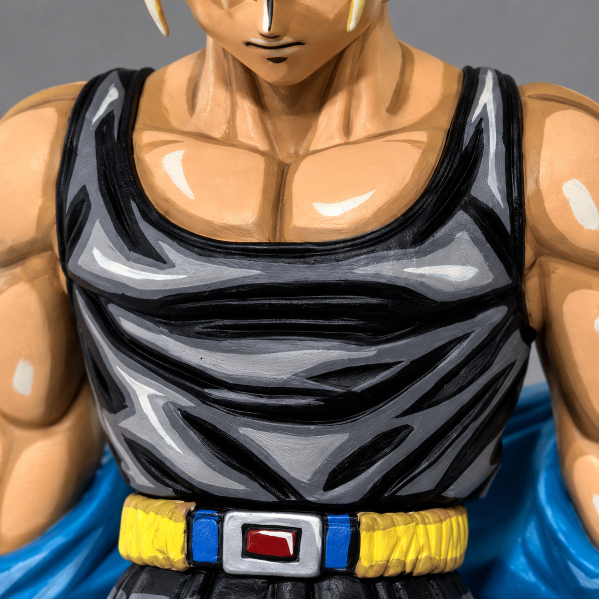Dragon Ball Super Saiyan Trunks Figure Repaint — black vest chest and belt buckle