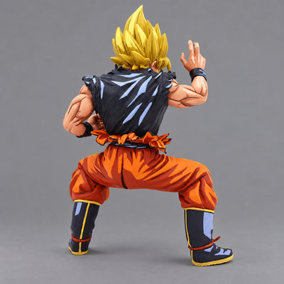 Manga Colour Super Saiyan Son Goku Figure Repaint — Photographed rear view