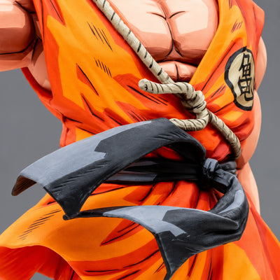 Dragon Ball Z Goodbye Son Goku Figure Repaint — orange chest symbol rope and dark waist sash