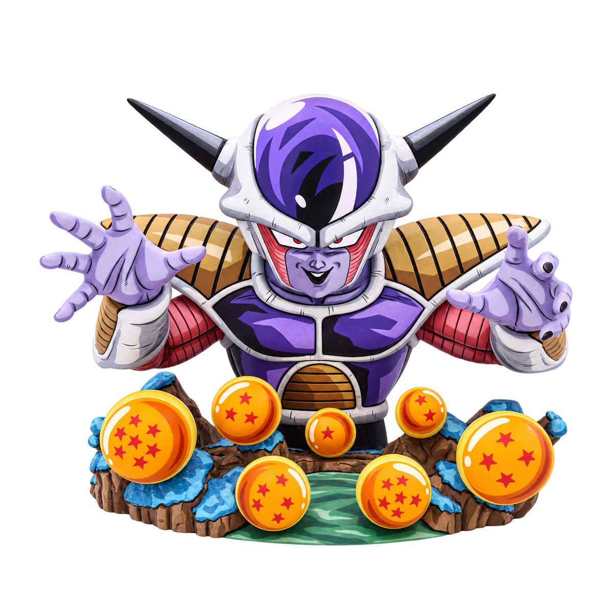 Dragon Ball Frieza Diorama Figure Repaint — Full figure on white background