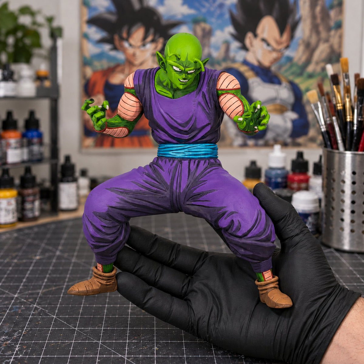Anime Colour Dragon Ball Z Piccolo Figure Repaint — workshop view