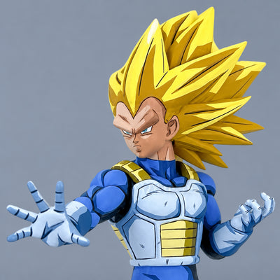Dragon Ball SSJ Vegeta Anime Figure Repaint — Head and face detail