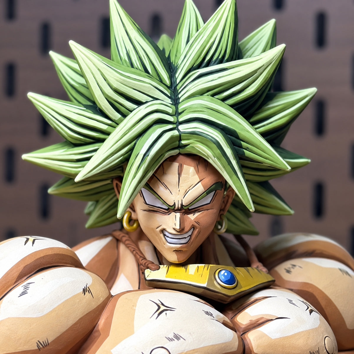 Custom Dragon Ball Super Saiyan Broly Anime Figure Repaint — Head and face detail