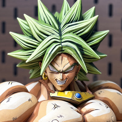 Custom Dragon Ball Super Saiyan Broly Anime Figure Repaint — Head and face detail