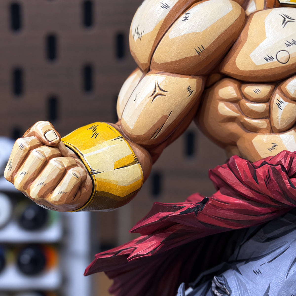 Custom Dragon Ball Super Saiyan Broly Anime Figure Repaint — clenched fist and gold cuff