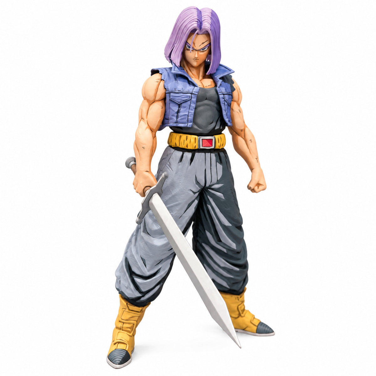 Custom Dragon Ball Trunks Anime Colour 2D Figure Repaint — Full figure on white background
