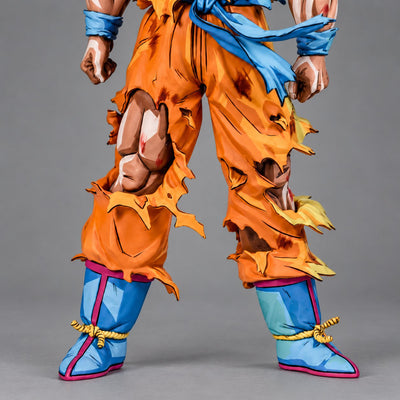 Dragon Ball 2D Anime Colour Namek Goku Figure Repaint — torn orange trousers and boots