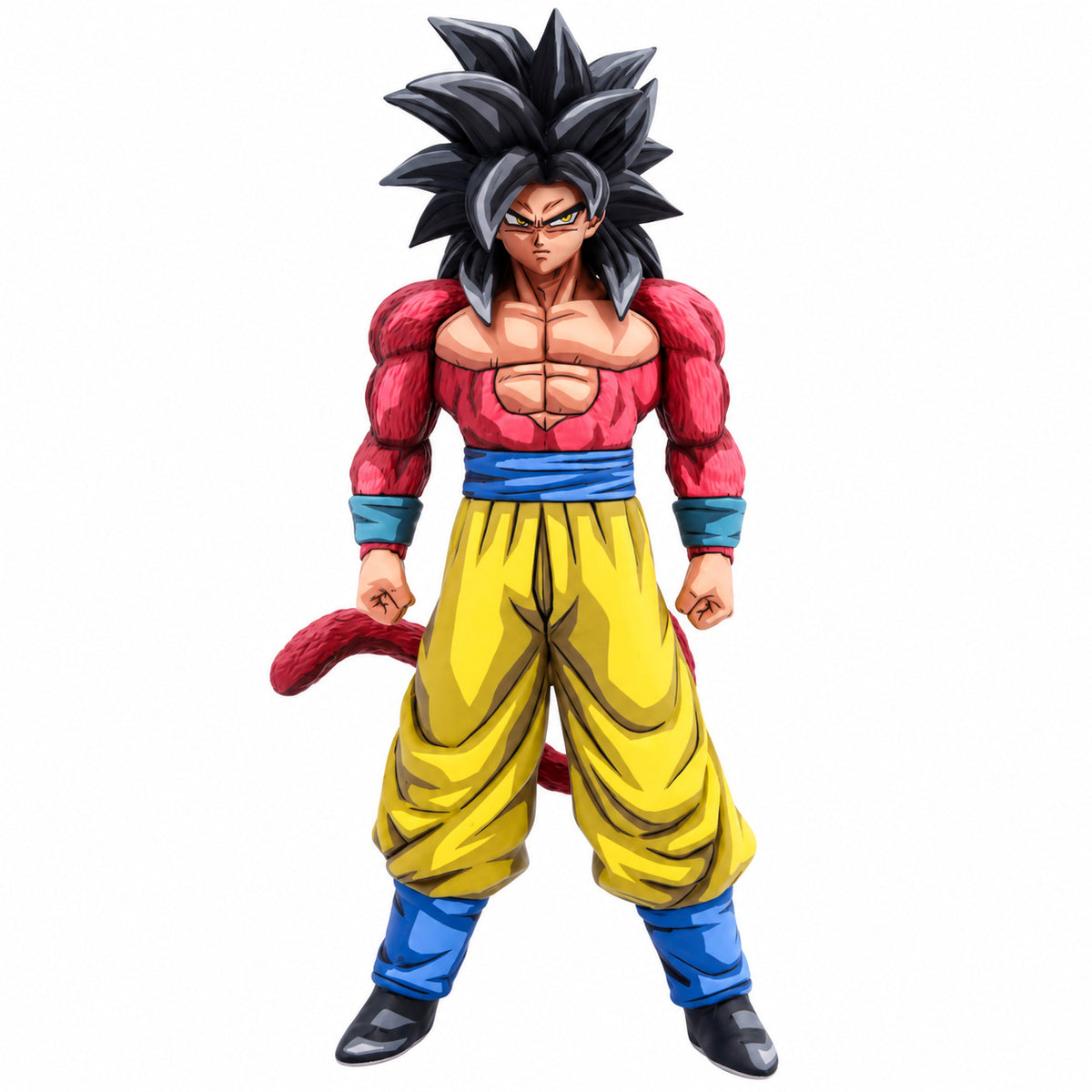 2D Colour Dragon Ball GT Super Saiyan 4 Goku Figure Repaint — Full figure on white background