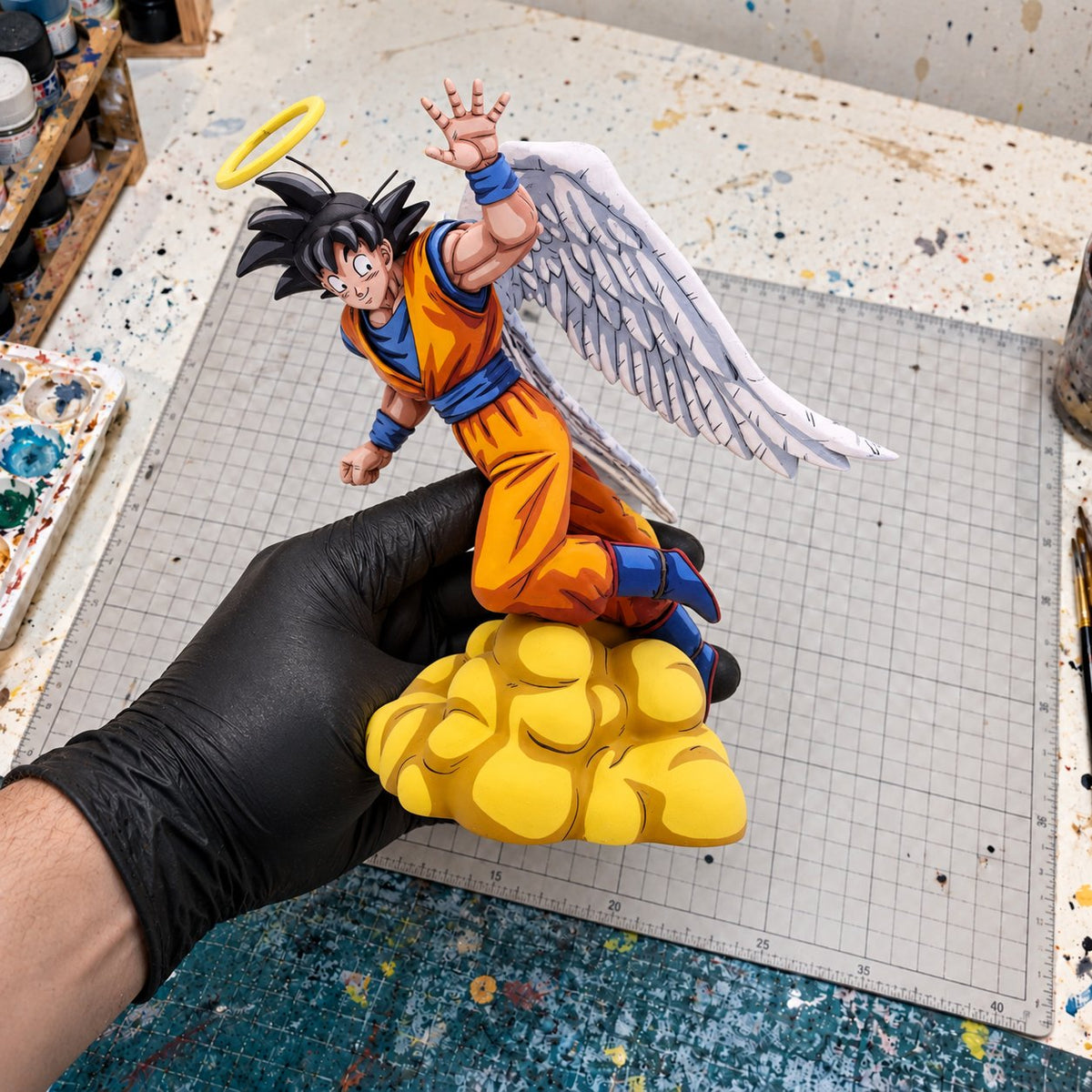 Dragon Ball Z History Box Son Goku Figure Repaint — workshop view