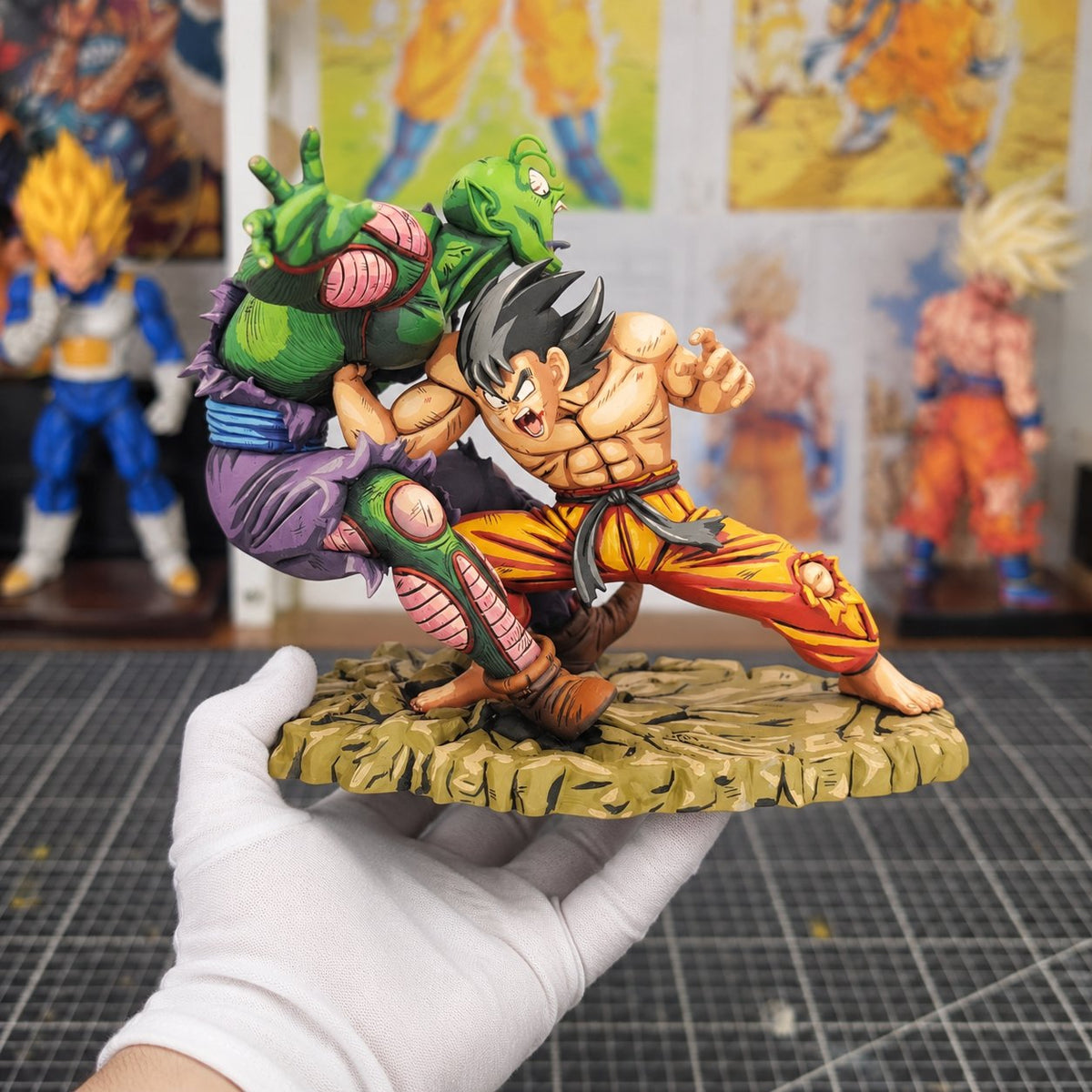 Dragon Ball Son Goku vs Piccolo Figure 2D Anime Repaint — workshop view