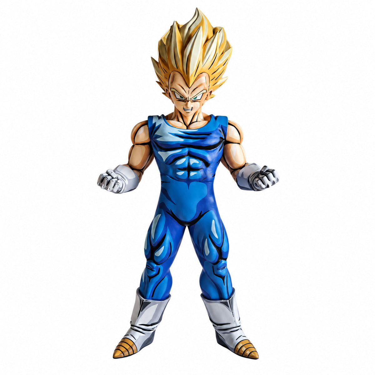 Dragon Ball Vegeta SSJ Anime 2D Figure Repaint — Full figure on white background