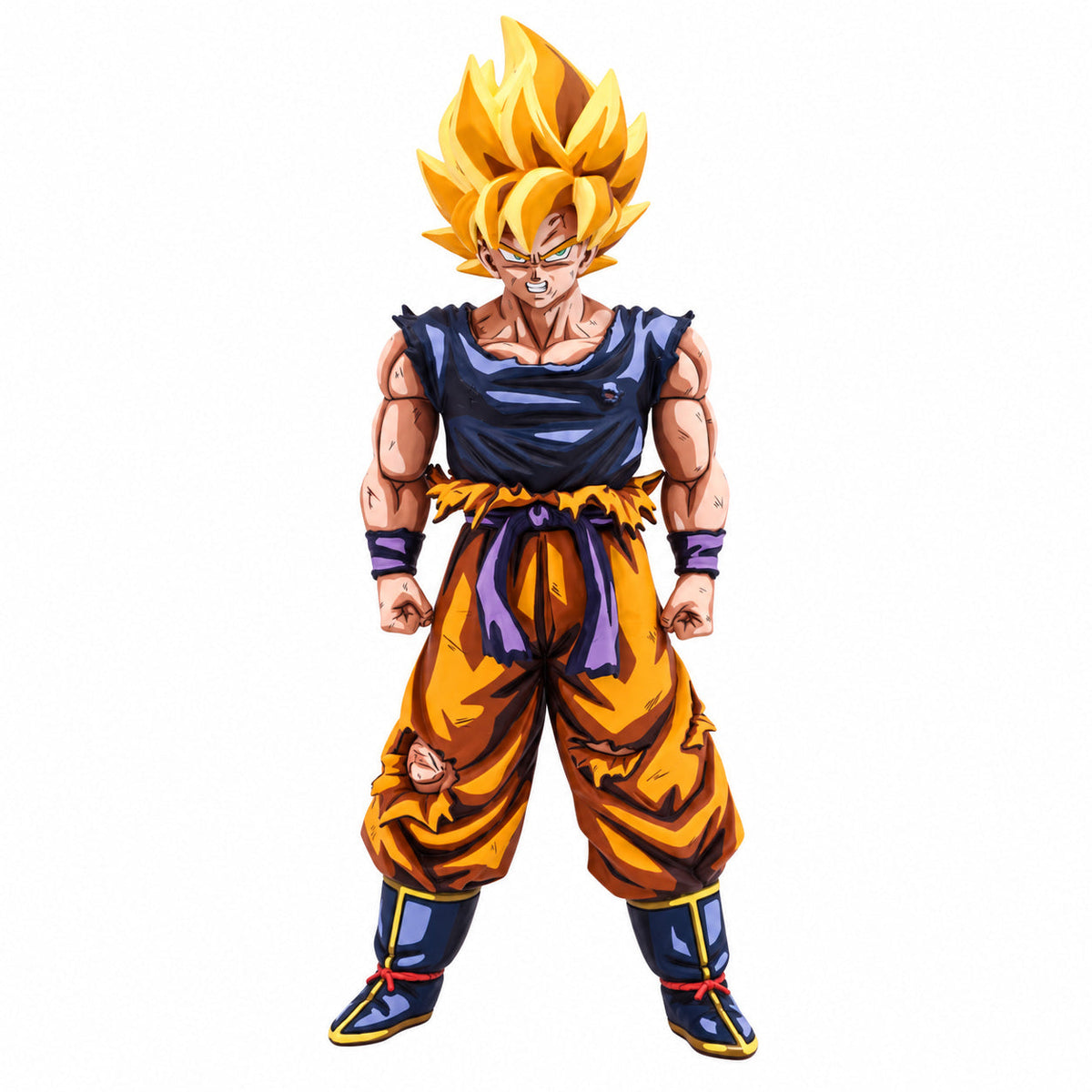 Dragon Ball Super Saiyan Son Goku Anime Figure Repaint — Full figure on white background