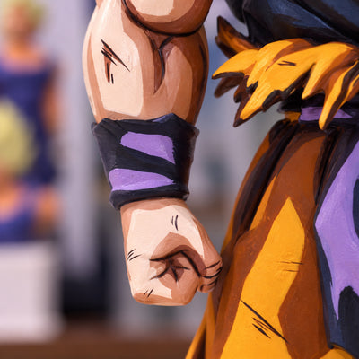 Dragon Ball Super Saiyan Son Goku Anime Figure Repaint — clenched fist and purple wristband