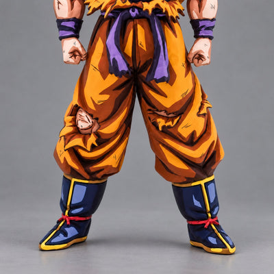 Dragon Ball Super Saiyan Son Goku Anime Figure Repaint — orange lower trousers and complete dark blue boots