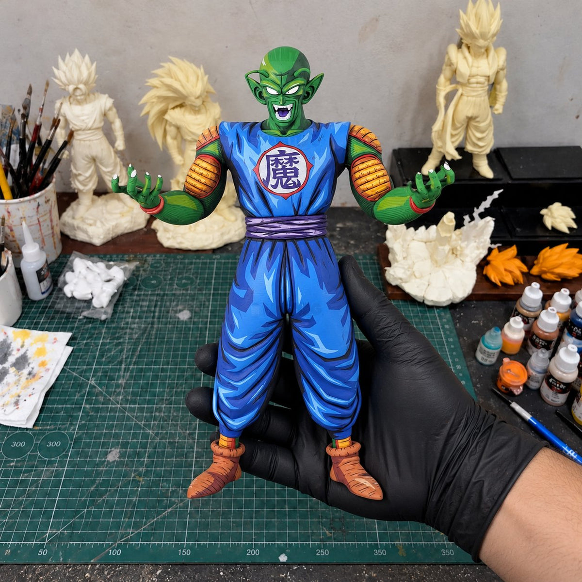 Anime Style Dragon Ball King Piccolo 2D Figure Repaint — workshop view