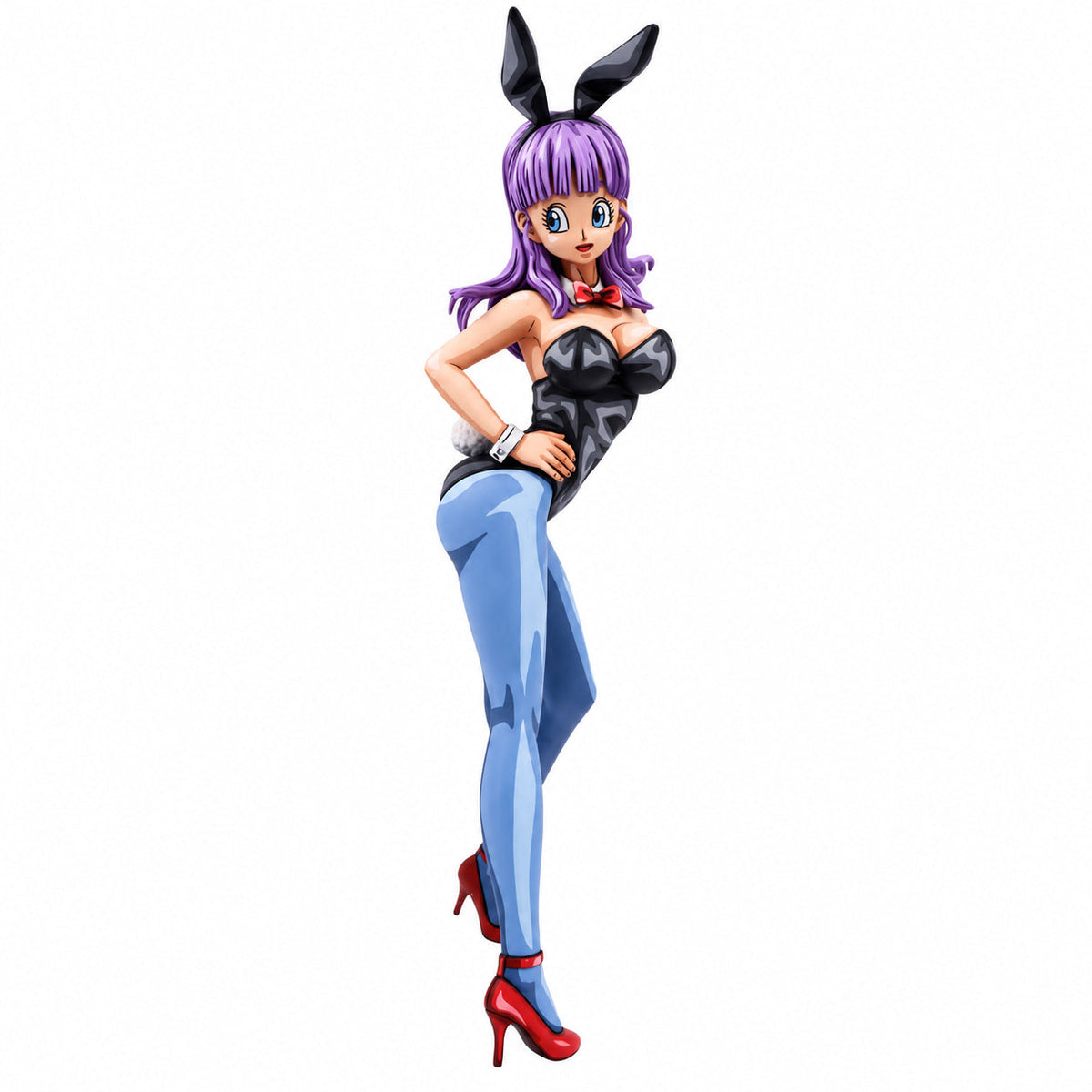 Comic Colour Dragon Ball Bulma Anime Figure Repaint — Full figure on white background