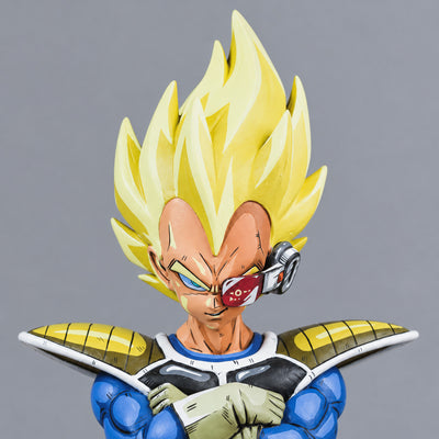 Vegeta Super Saiyan 2D Painted Figure – Arms Crossed — head detail