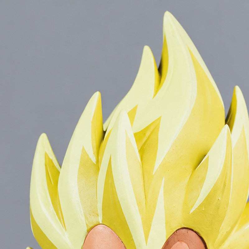 Vegeta Super Saiyan 2D Painted Figure – Arms Crossed — close-up of hair sculpt and painted highlights