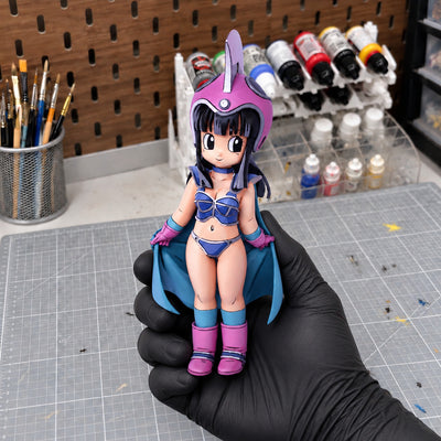 Dragon Ball Chi-Chi Masterlise Ichibansho Figure Repaint — held securely in one gloved hand