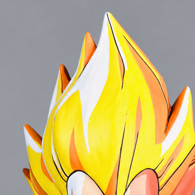 Dragon Ball Vegeta Figure Repaint — close-up of hair sculpt and painted highlights