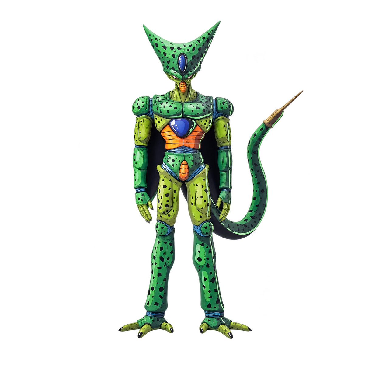 Anime Colour Dragon Ball Z Cell First Form Figure Repaint — full figure