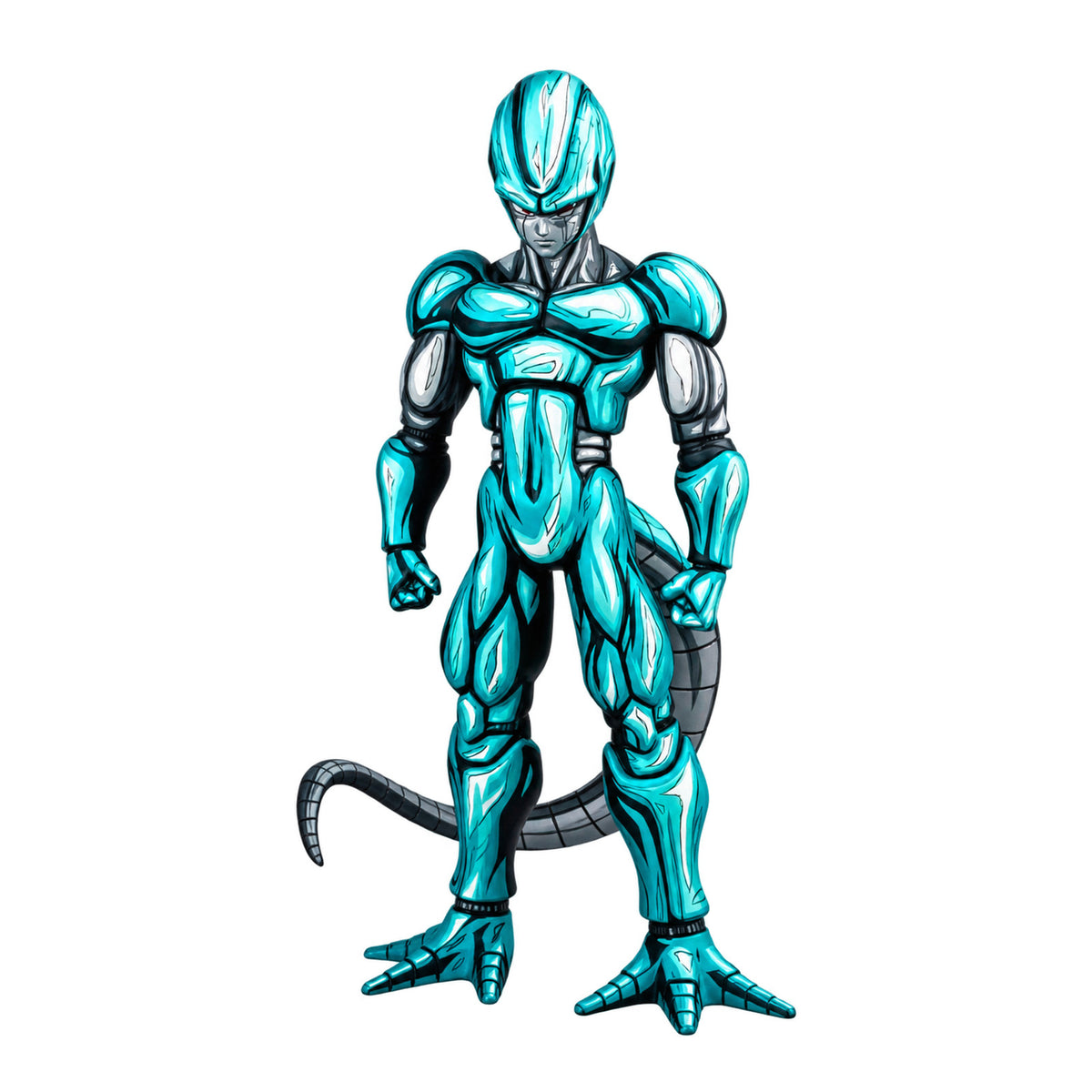 Hand-Painted Dragon Ball Metal Cooler Figure Repaint — full figure