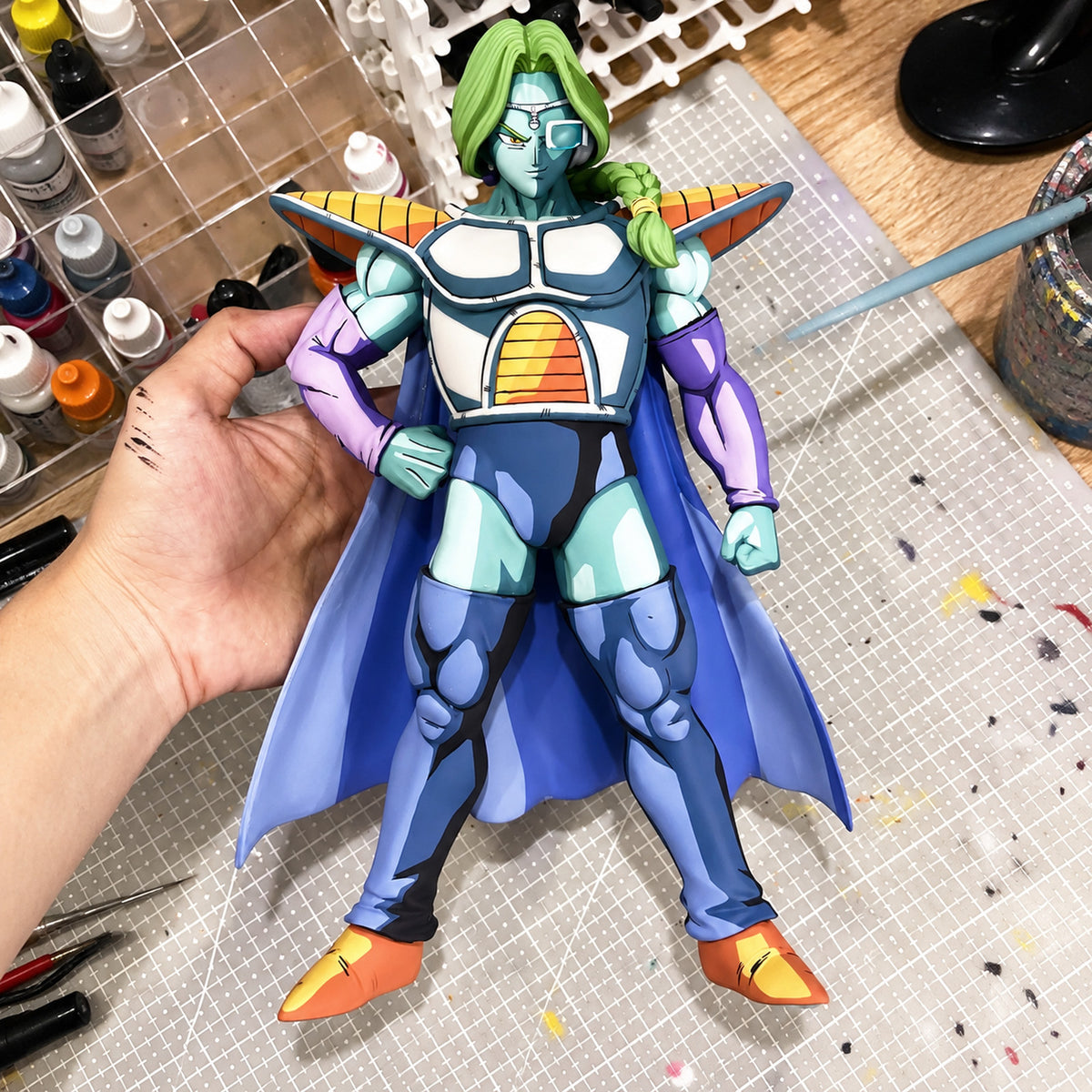 Dragon Ball Zarbon Figure Anime 2D Figure Repaint — hand or studio view