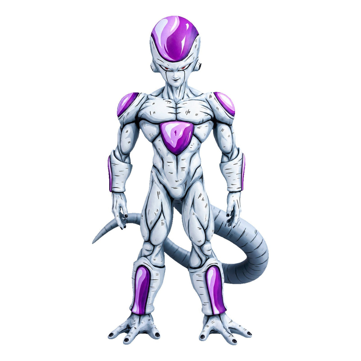Frieza Final Form 2D painted figure, full figure on a white background