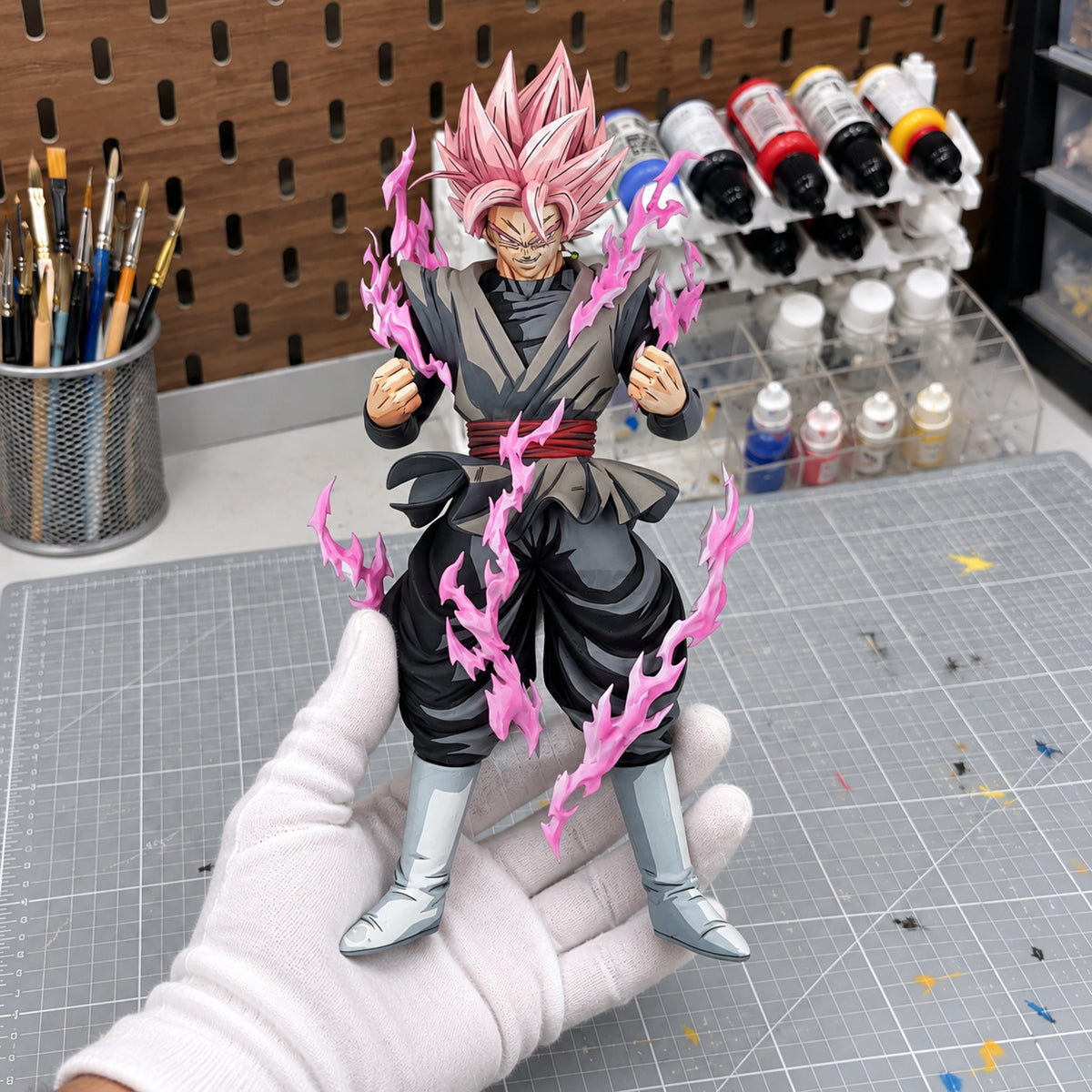 Dragon Ball Super Goku Black Rose Comic Colour Repaint — workshop view