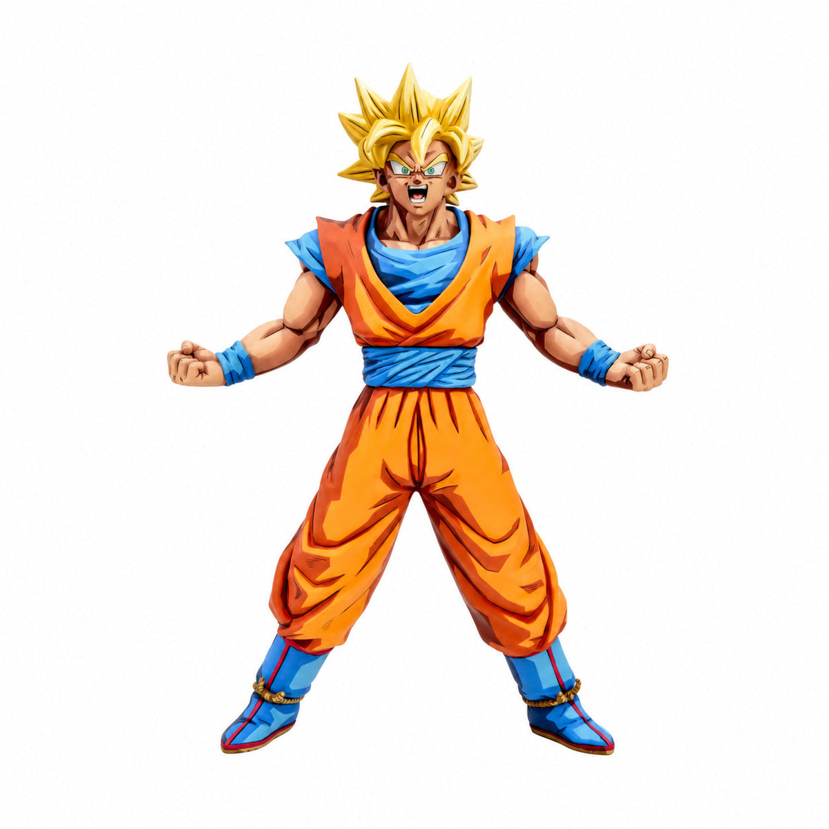 Comic Colour Dragon Ball Super Saiyan Goku Figure Repaint — full figure