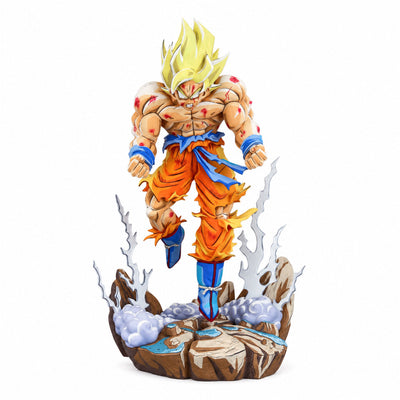 Comic Colour Dragon Ball Goku Super Saiyan Figure Repaint — full figure