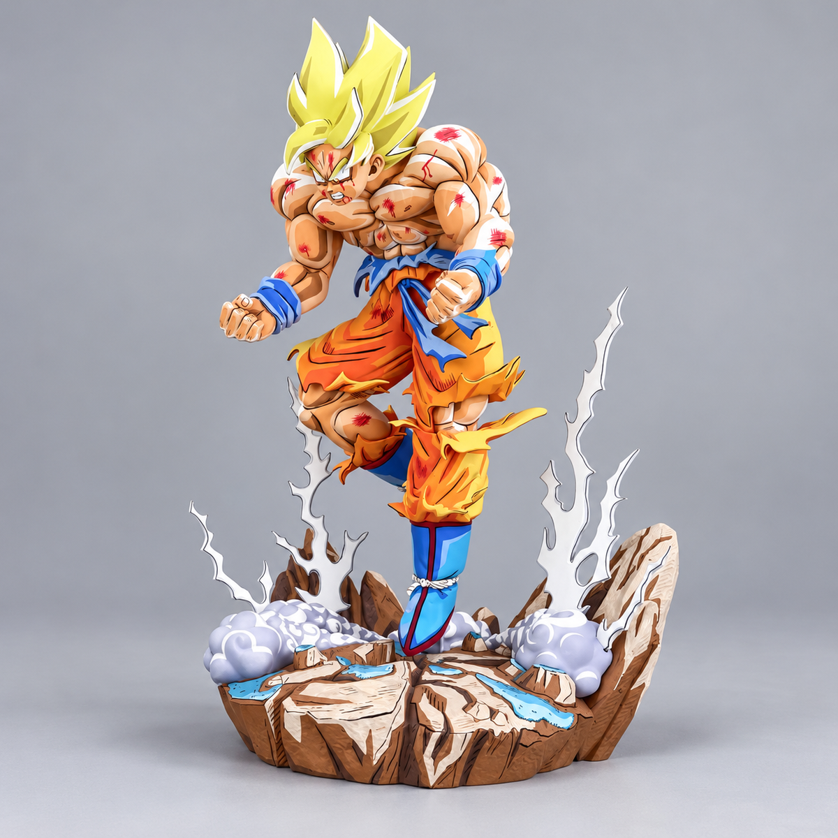 Comic Colour Dragon Ball Goku Super Saiyan Figure Repaint — rear or alternate view