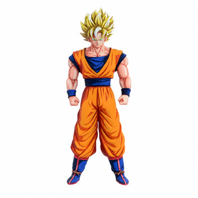 2D Anime Dragon Ball Super Saiyan Son Goku Figure Repaint — full figure