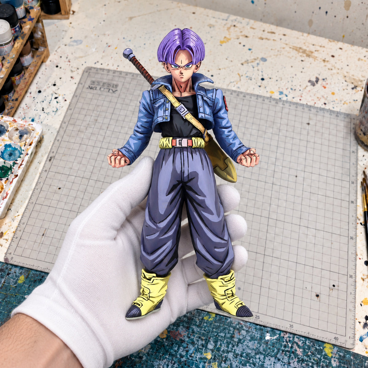 2D Comic Colour Dragon Ball Trunks Figure Repaint — workshop view