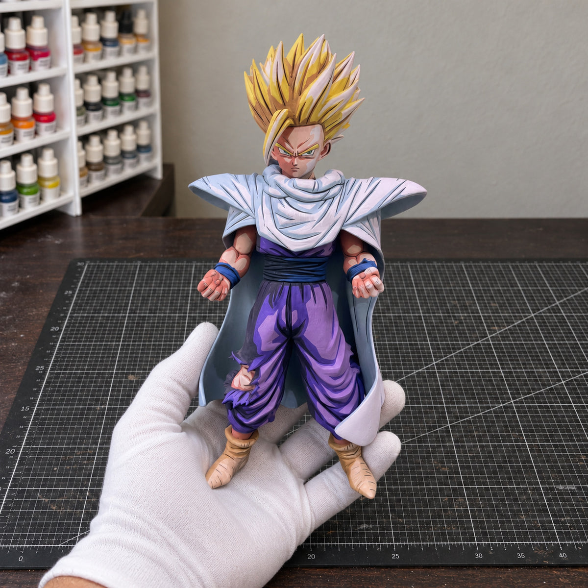 Dragon Ball Super Saiyan 2 Son Gohan Figure Repaint — workshop view